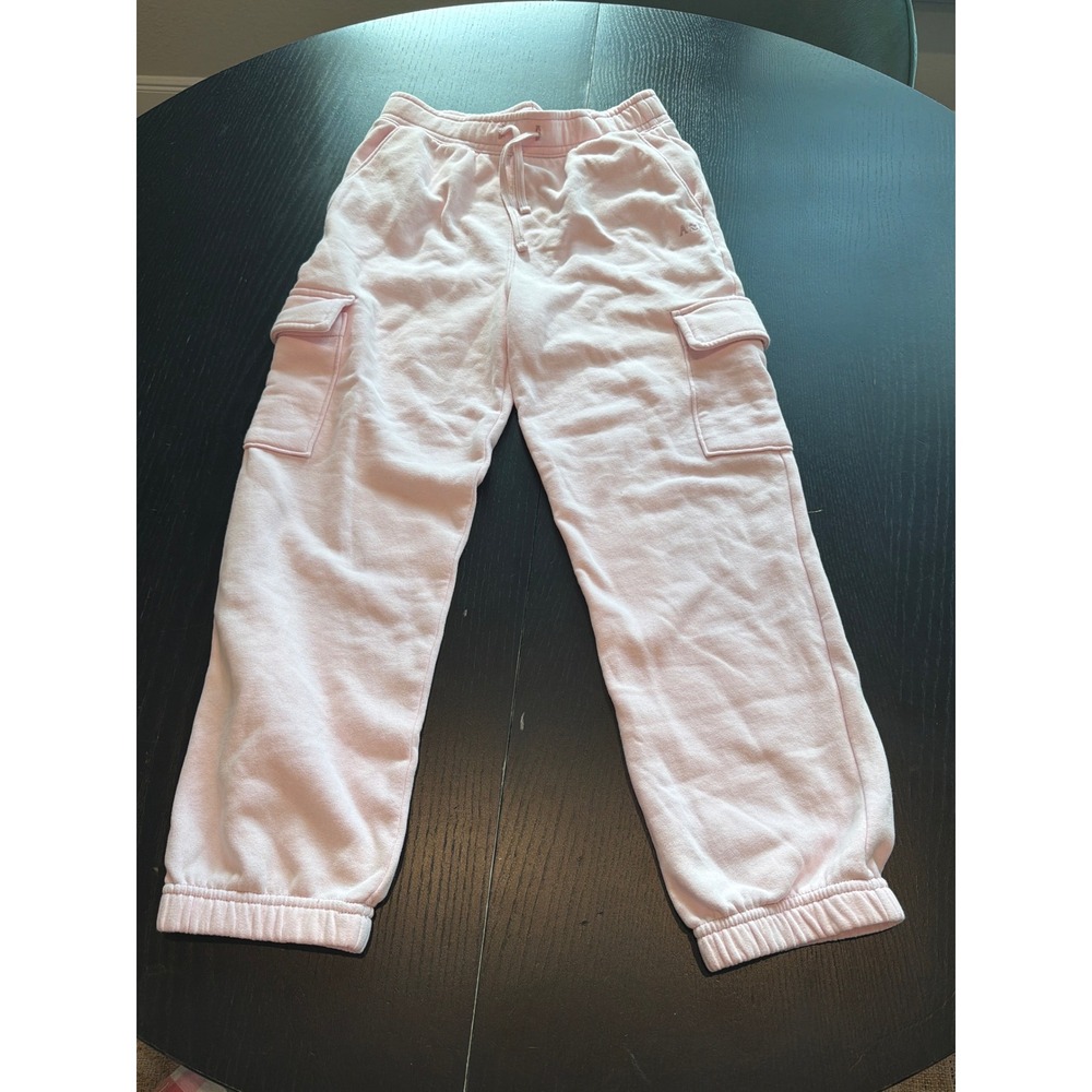 Abercrombie Kids Pink Cargo Sweatpants Super Soft Joggers Girls Size 9/10